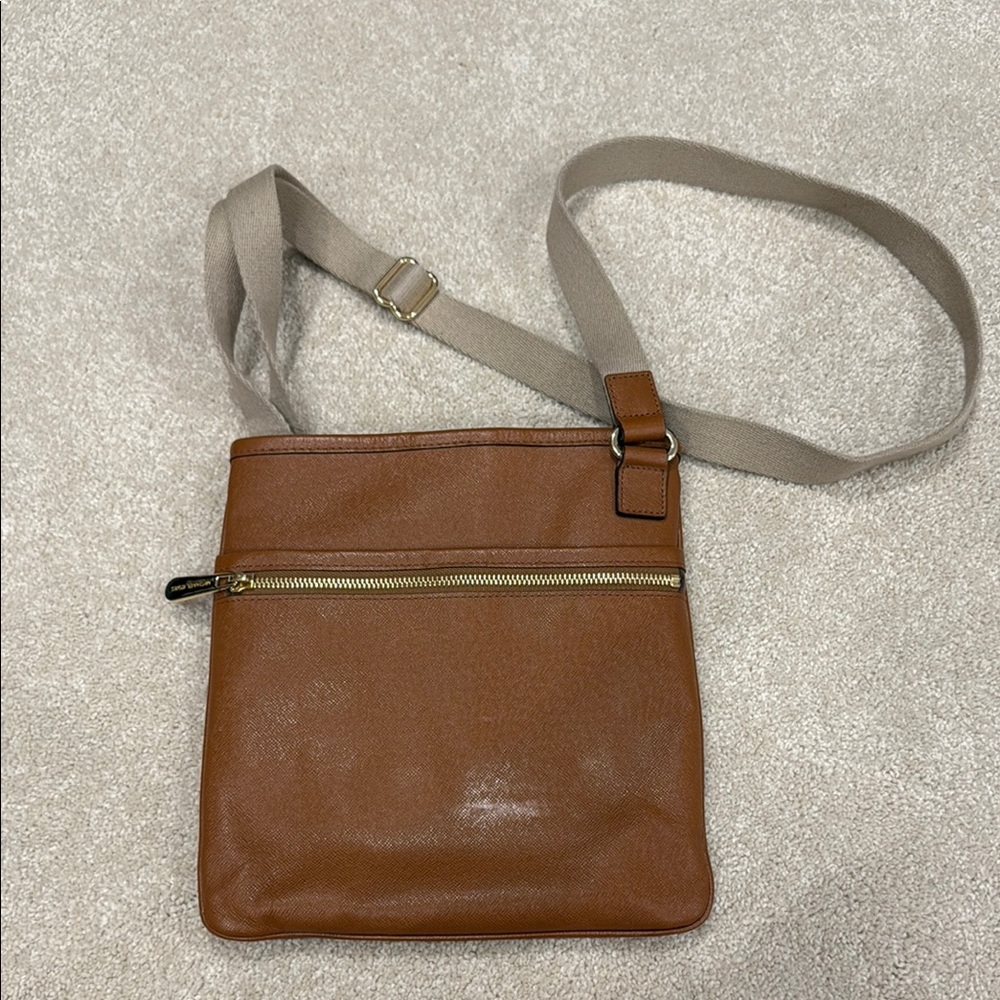 Michael Kors Brown Leather Crossbody Bag